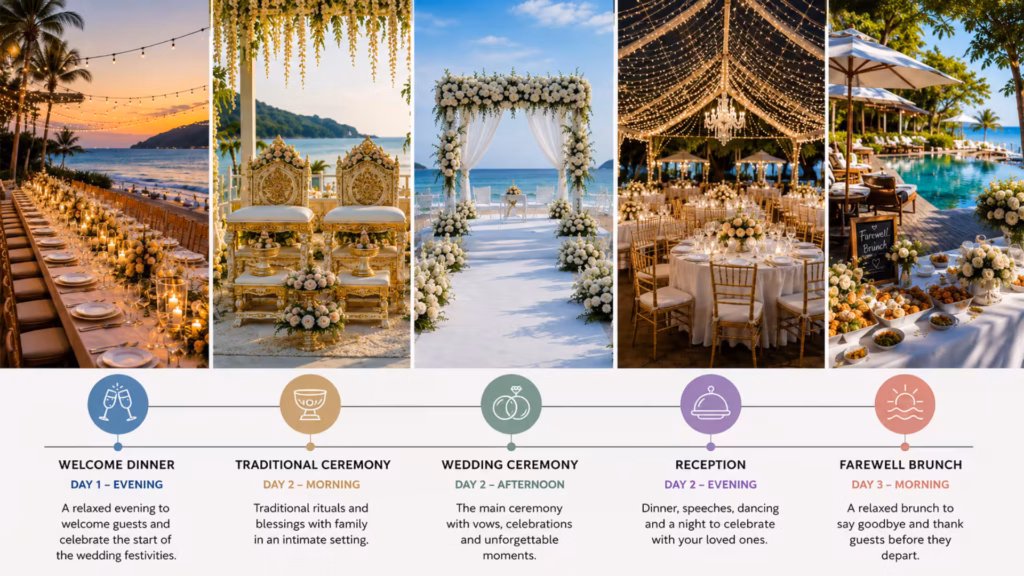 Three-day Thailand wedding function schedule