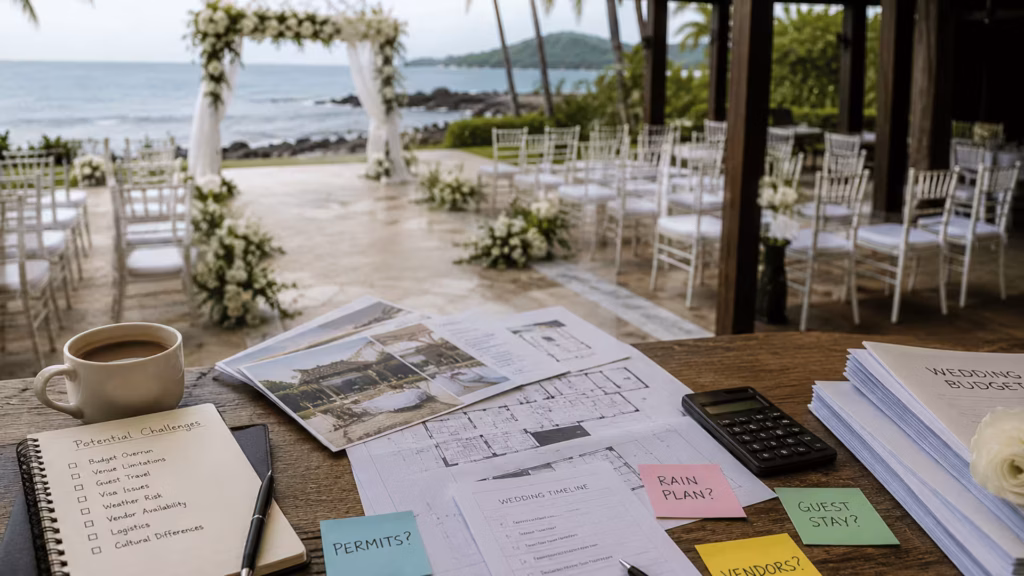 Thailand wedding planning checklist with potential challenges